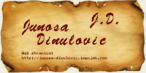 Junoša Dinulović vizit kartica